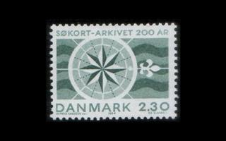 Tanska 802 ** Merikorttiarkisto 200v (1984)