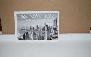 postikortti we love you new york