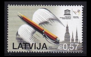 Latvia 945 ** Lehdistön vapaus -päivä (2015)