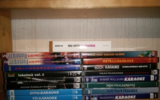 Sekalaiset Karaoke DVD 16kpl, heavystä iskelmään