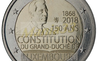 2€ Juhlaraha Luxemburg  2018 Perustuslaki 150v