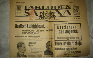 Sanomalehti: Lakeuden Sana (IKL) 14.11.1932