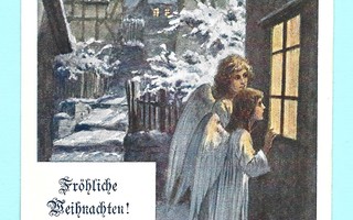 Vanha kortti: Enkelit ikkunan takana, 1903