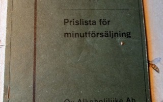 alko vähittäismyynti hinasto 1.1.1933