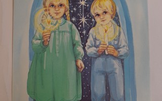 Pitkäranta: Lapset kynttilät kädessään