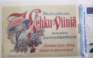 VANHA Etiketti Hehku-Viiniä Vaasa