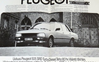 1981 Peugeot 505 SRD Turbo Diesel esite - suom -  KUIN UUSI