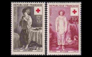 Ranska 1117-8 ** Punainen Risti (1956)