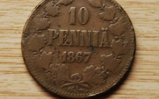 Suomi, 10 penniä 1867 Aleksanteri II