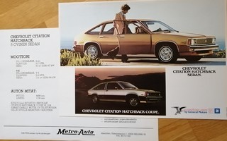 1980 Chevrolet Citation esite - KUIN UUSI - suom