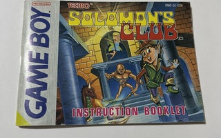 Gameboy Solomons Club manual