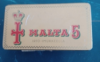 Malta peltinen tupakka-aski Turku