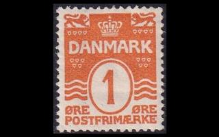 Tanska 77 ** Aaltolinja 18 syd. 1 öre (1913)