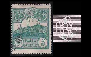 San Marino 35 o Monte Titano 5 C (1903)