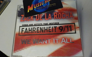 ZACK DE LA ROCHA - WE WANT IT ALL PROMO CD SINGLE