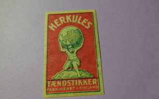 TT-etiketti Herkules, fabrikeret i Finland