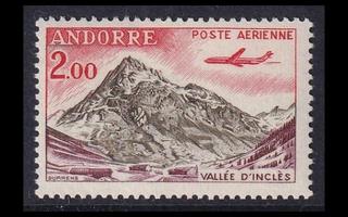 Andorra Fr 175 ** Lentoposti 2.00 Fr (1961)