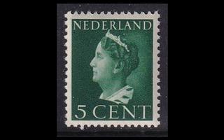Alankomaat 341 ** Käyttösarja Wilhelmiina 5 C (1940)