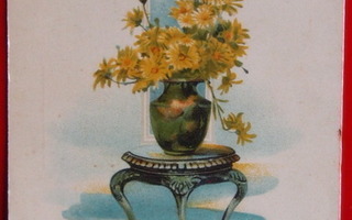 Vanha kukkakortti 1900-luvun alku