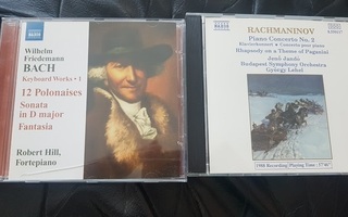 2 x cd naxos bach / rachmaninov