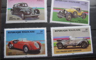 Auto postimerkkejä 4 erinlaista Togosta