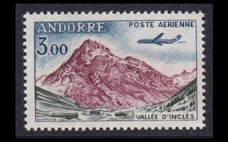 Andorra Fr 176 ** Lentoposti 3.00 Fr (1961)