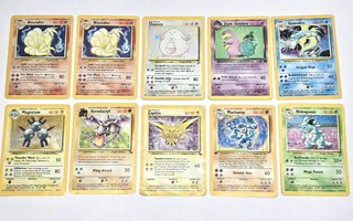 Pokemon - 10kpl vintage holo kortteja