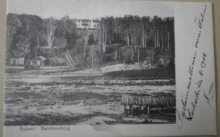 Kajaani, Karolineburgin kartano, koski, mv pk, p. 1908