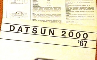 1967 Datsun 2000 esite - suom - KUIN UUSI - Cedric