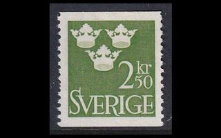 Ruotsi 475 ** Kolme kruunua 2.50 Kr (1961)