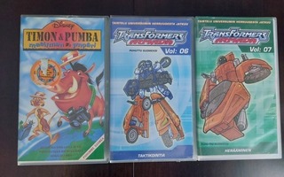 VHS Transformers ja Timon & Pumba