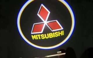 Mitsubishi logolliset projektorivalot oviin ; 2kpl sarja