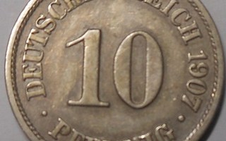 Saksa. 10 pfennig 1907A.