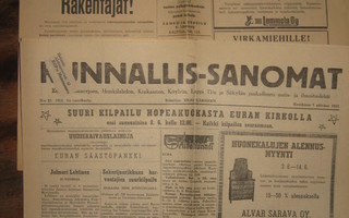 Sanomalehti  Kunnallis-Snomat  2 kpl