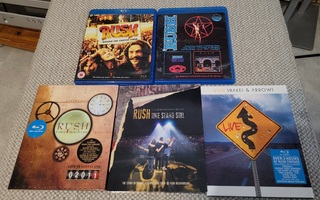 Rush bluray ja dvd kokoelma