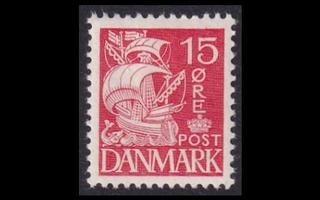 Tanska 202_II ** Laiva rasteritausta 15 öre (1933)