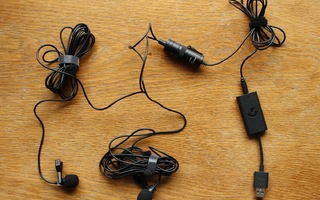 BOYA 2 kpl nappimikrofoneja 3,5 mm liitin + USB äänikortti