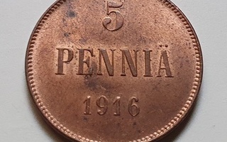 5 penniä 1916 leimakiiltoa!
