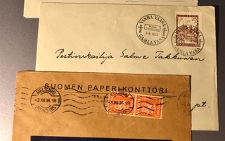 *Suomi postilähetyksiä 3 kpl 1936, 1952 ja 1953*