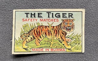 TT-etiketti The Tiger, Made in Burma