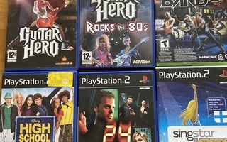 11 Playstation-2 peliä sekä 1 xbox-360 peli