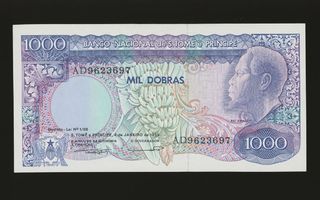 Sao Tome e Principe 1000 Dobras 4.1.1989, P62, UNC