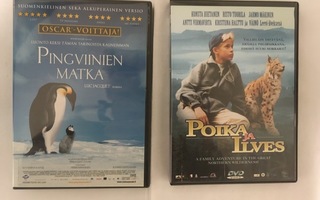 Pingviinien Matka ja Poika ja ilves(elokuvat 2kpl.)