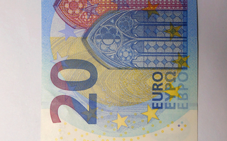 20 euron sileä seteli v.2015.