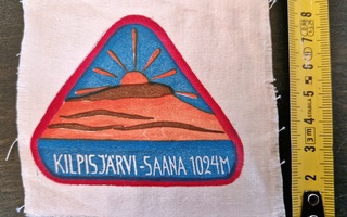 Kilpisjärvi Saana vintage kangasmerkki
