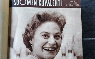 Suomen Kuvalehti nidottu kirjaksi 1958 lehdet 1-26