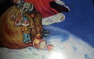 Nostalgia joulukortti : joulupukki ja lahjasäkki