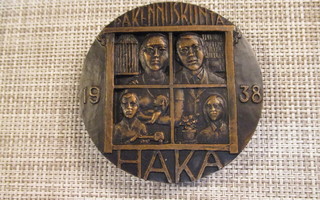 Rakennuskunta Haka 1938-1988 mitali /Kauko Räsänen 1988.