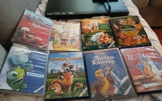 Dvd soitin + disney leffoja