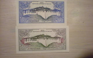 2 kpl bhutanin seteliä